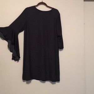 Black polyester blend dress